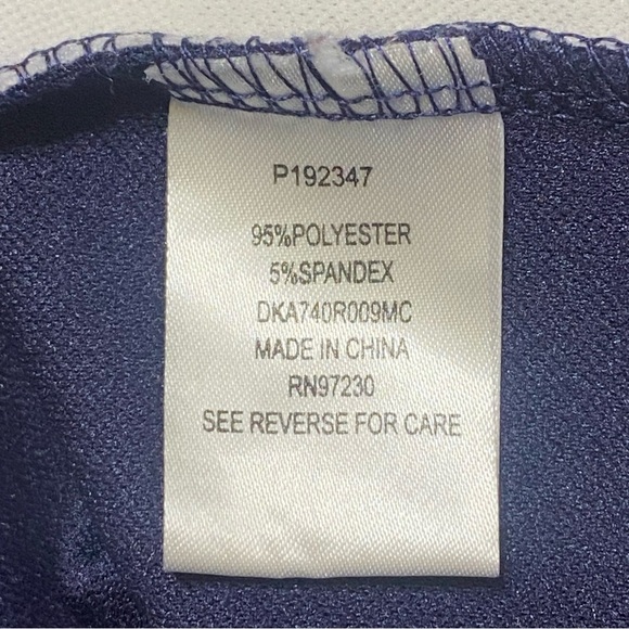 Crave Fame Navy Faux Wrap Bodycon Dress Cocktail Party Size Large - Picture 5 of 6